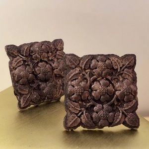 Matte Micro Glitter Square Stud Earrings Acrylic